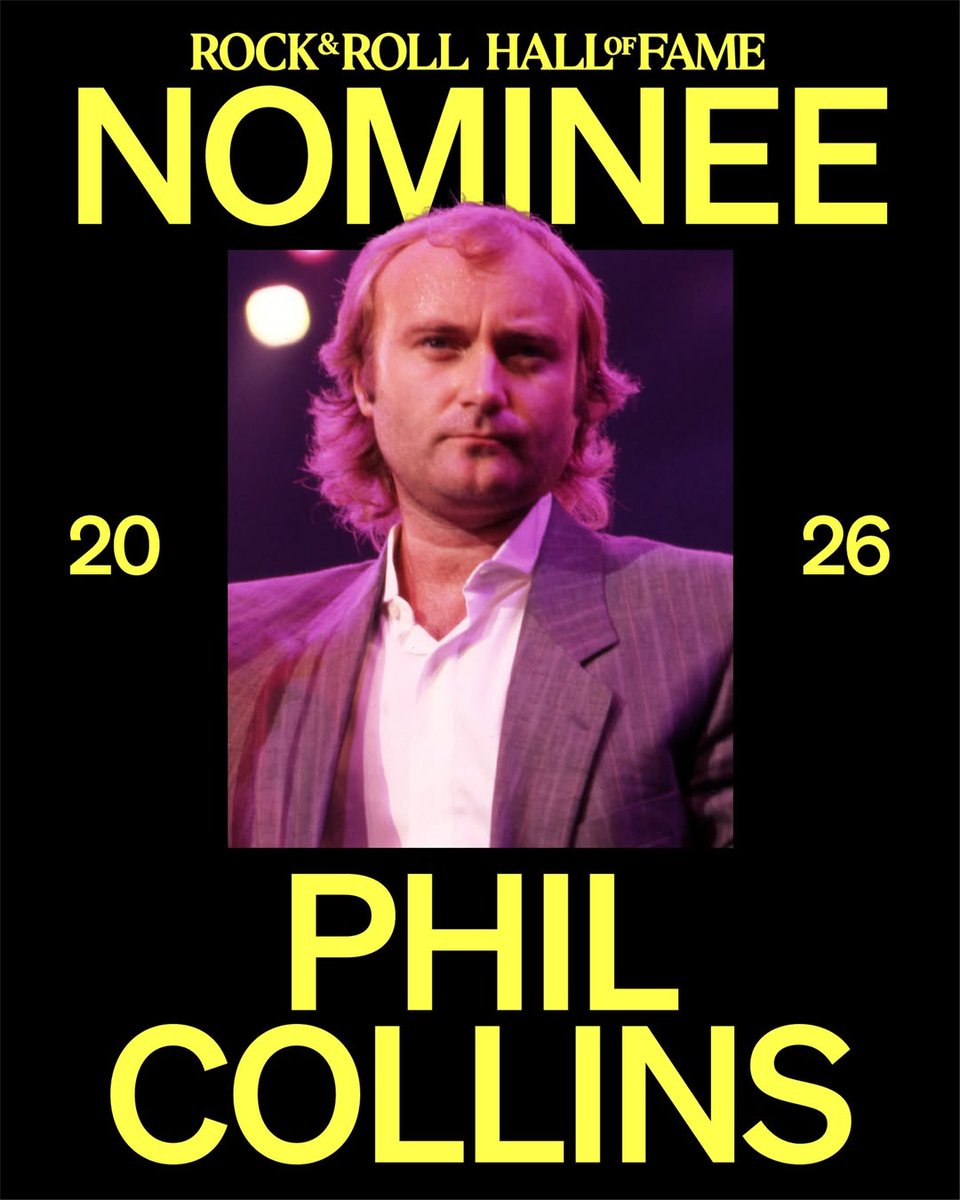 consequence's tweet photo. Already enshrined as a member of Genesis, Phil Collins is nominated for the first time as a solo artist as part of the Rock and Roll Hall of Fame's Class of 2026.

If selected, Collins will join Ringo Starr, Dave Grohl, and Matt Cameron as the only drummers to have been inducted twice.