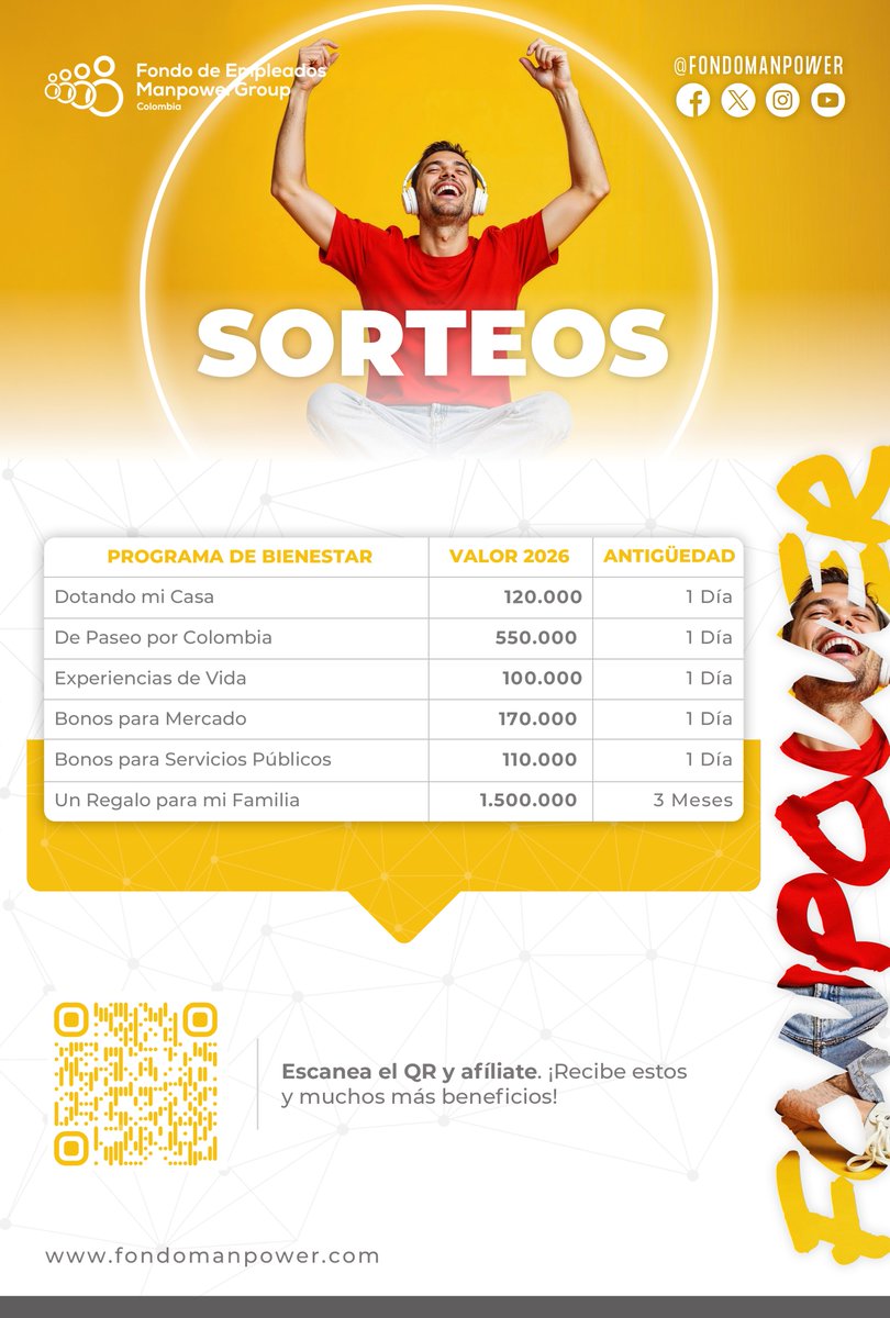 FondoManpower's tweet photo. 🎉 Ser parte del Fondo también es vivir momentos felices.

Porque el bienestar no solo es apoyo… también es alegría, motivación y oportunidades para disfrutar lo que tanto mereces.

La vida también se celebra… y nosotros queremos celebrarla contigo. https://t.co/GVzQ3IbkIJ