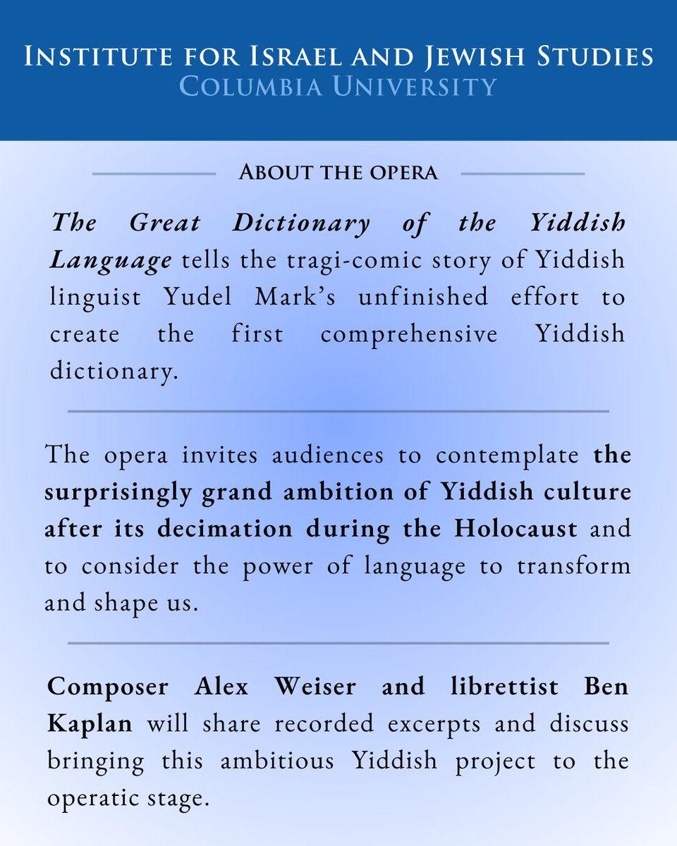 Institute for Israel and Jewish Studies @ Columbia tweet media