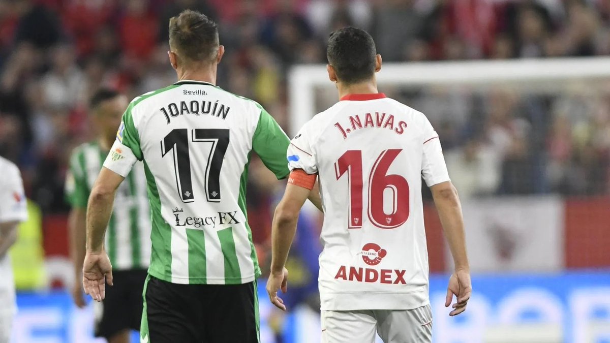 #DATO ¡Faltan 47 horas para #ElGranDerbi!

Jesús Navas (<a href="/JNavas/">Jesús Navas</a>) es el jugador con más derbis disputados en TODA la HISTORIA del <a href="/SevillaFC/">Sevilla Fútbol Club</a> (12V, 10E y 4D).

Joaquín es el jugador con más derbis disputados en TODA la HISTORIA del <a href="/RealBetis/">Real Betis Balompié 🌴💚</a> (4V, 9E y 14D).