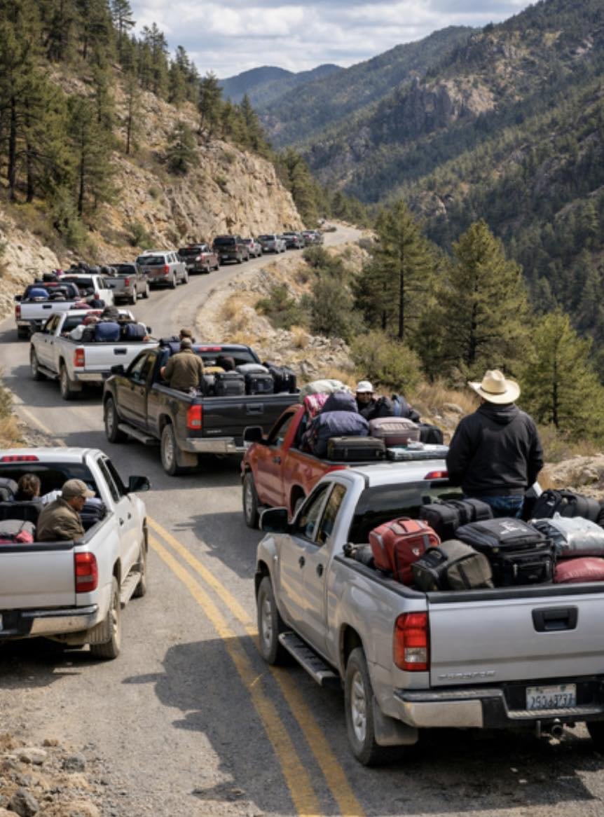 El éxodo forzado de la violencia en Chihuahua.
80 familias de Atascaderos, Guadalupe y Calvo, huyen a Parral.
Ayer se registró la llegada a Parral en el estado de Chihuahua, de unas 80 familias provenientes de la comunidad "Atascaderos", perteneciente a Guadalupe y Calvo.
La