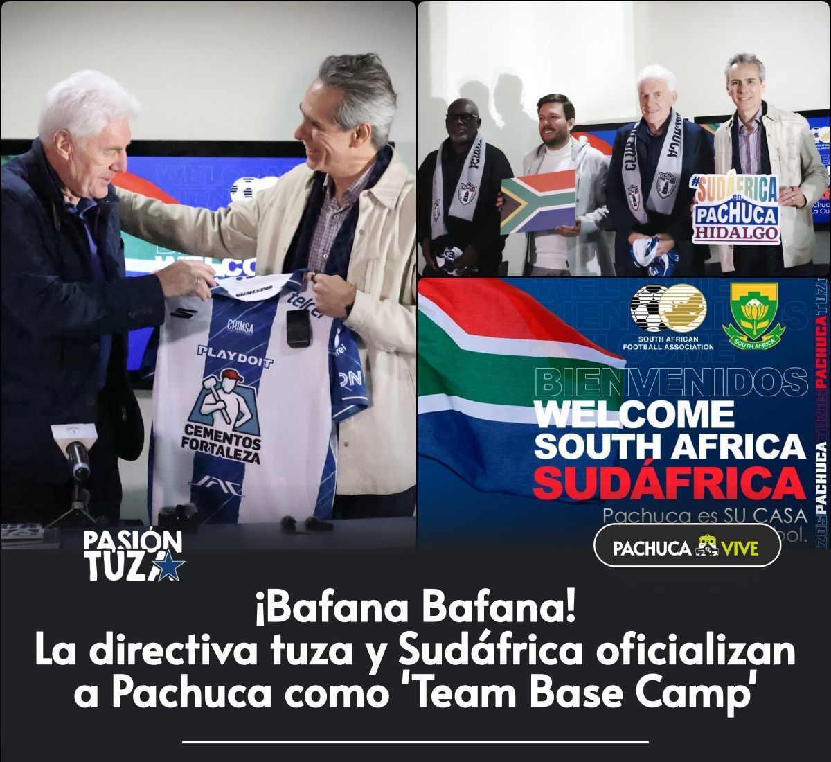 🇿🇦⚽ ¡Bafana Bafana! La directiva tuza y Sudáfrica oficializan a Pachuca como 'Team Base Camp'
➟ pachucavive.com/?p=101739