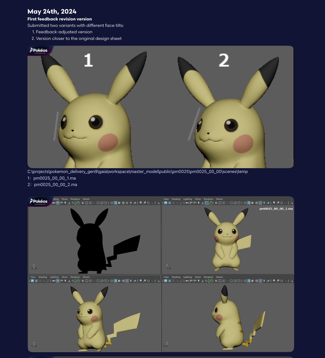 makio_jroses's tweet photo. 🚨New section online🚨

We've published a brand-new section featuring exclusive development images from a leaked 2024 internal test that explored a possible Pikachu redesign ⚡️

Early models, iterations, feedback and never-before-seen material
A rare look behind the scenes 👀 https://t.co/ucBxurr512