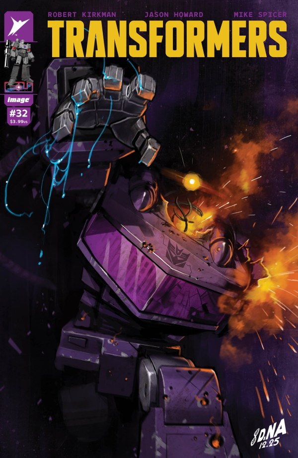 FANTASTICF4UR's tweet image. غلاف العدد 32 لسلسلة Transformers (2023) القادم بتاريخ 13 مايو.

• عودة Shockwave بعد غياب طويل.

-من كتابة: #RobertKirkman
-ورسم: #JasonHoward

▪︎ وصف العدد في الأسفل: ⬇️ 

(1/2)

ْ

#Skybound #EnergonUniverse  #imagecomics #Transformers #Autobots #Decepticons