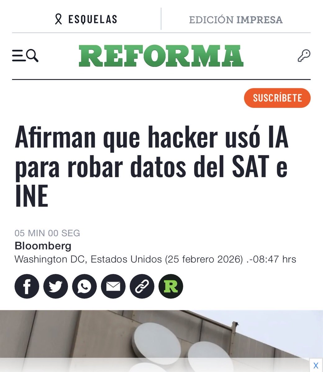 mario_dico50's tweet photo. 🔴 Roban datos al ⁦@SATMX⁩ de miles de contribuyentes https://t.co/lo4jzjy8lE