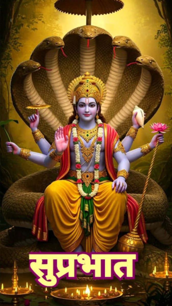 ✨ सुप्रभात ✨
शेषनाग की छाया में विराजमान प्रभु विष्णु की कृपा आप सभी पर बनी रहे 🙏
आज का दिन शांति, समृद्धि और सफलता से भरा हो।
जो भी कार्य करें, विश्वास और धैर्य के साथ करें —
क्योंकि भगवान की कृपा से सब संभव है। 🌼
जय श्री विष्णु 🙏
#सुप्रभात #जयश्रीविष्णु #सकारात्मकसोच