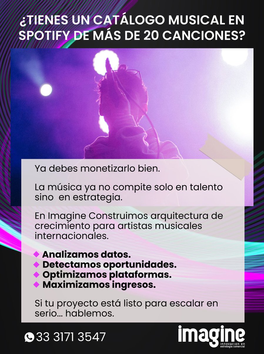 EdgarZepeda's tweet photo. Agencia especializada en manejo de estrategias publicitarias para carreras musicales
“Los artistas que crecen no improvisan estrategia.” https://t.co/PJIb59KOeR