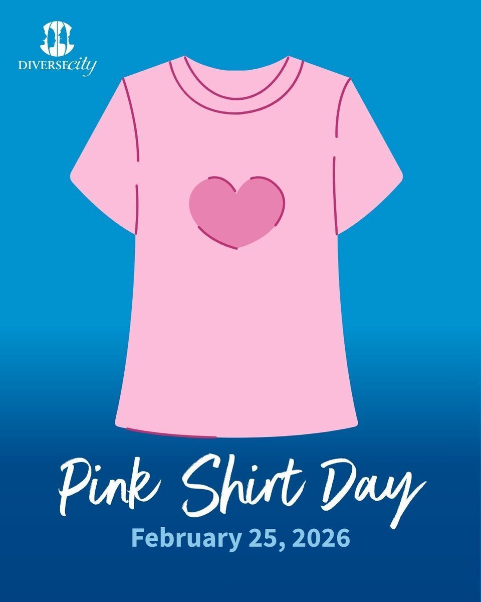 DIVERSEcityBC's tweet photo. Today is Pink Shirt Day. 💗 

At DIVERSEcity, we believe kindness is something we practice every day.

Wear pink. Choose kindness. Help build communities rooted in care and belonging. 

#PinkShirtDay #ForPeopleForCommunities #DIVERSEcity #SurreyBC #Delta #Canada @pinkshirtday https://t.co/6EUgM5lyAX