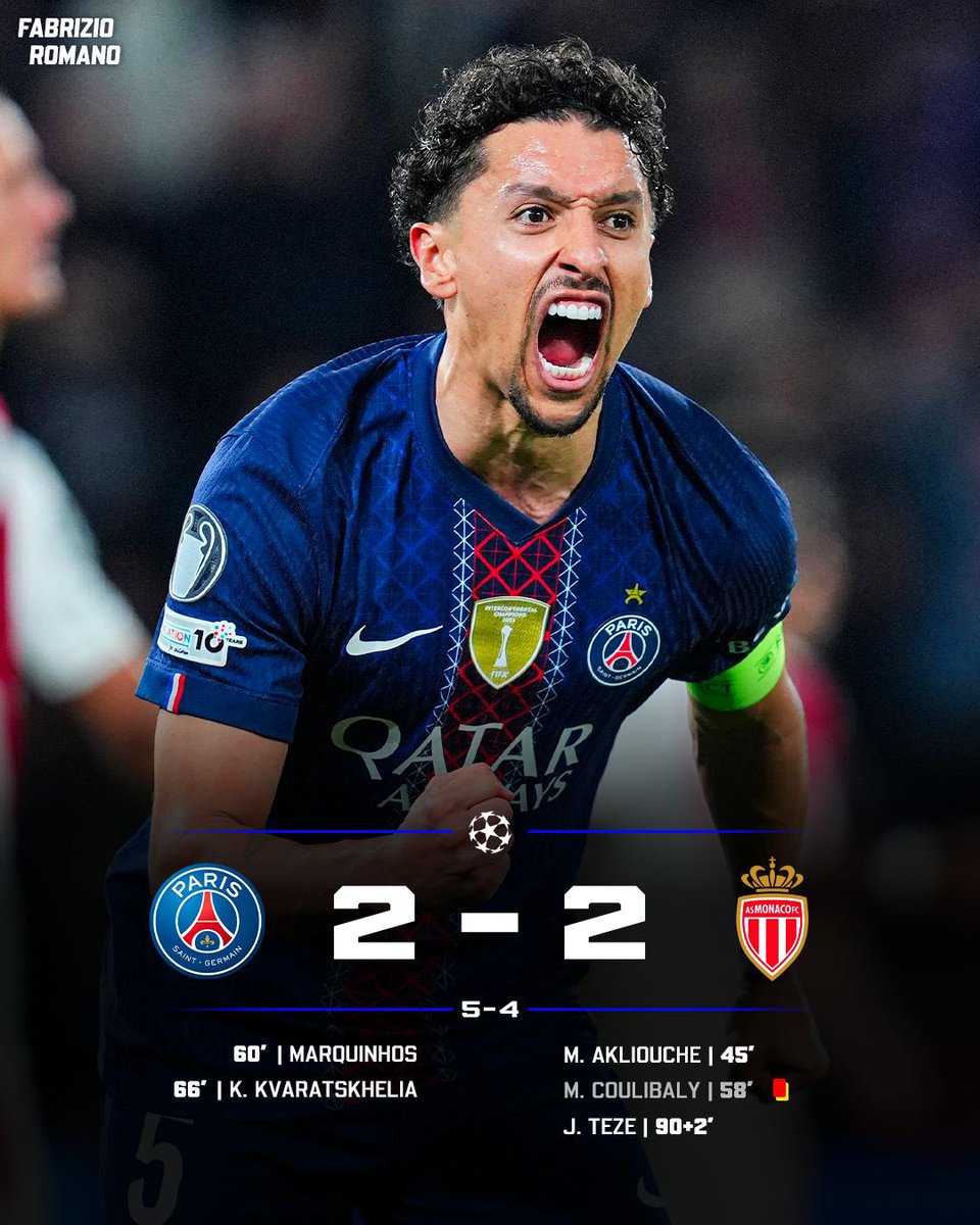🚨 Paris Saint-Germain qualify to UCL round of 16, AS Monaco are out!

Who’s been your Man of the Match?