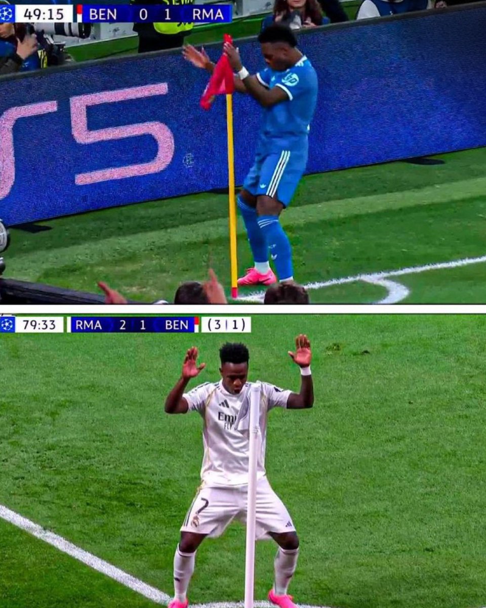 Gol de la victoria en Lisboa.
Gol de la victoria en Madrid.

¡SIEMPRE DETERMINANTE!

¡Es Vinicius Junior señores!
¡Es el nuevo Míster Champions!