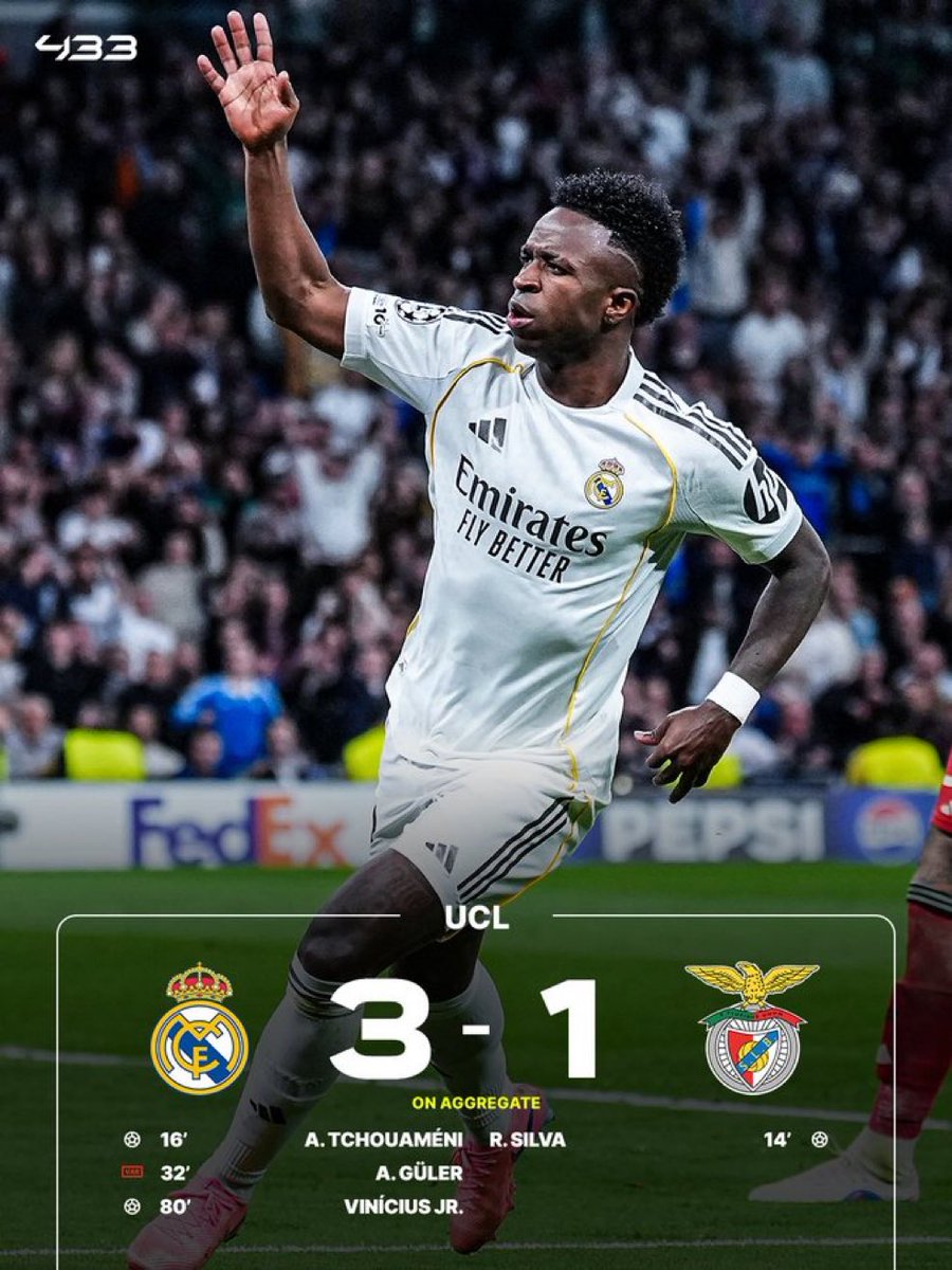 試合終了】 🇪🇸レアル・マドリード 3-1 ベンフィカ🇵🇹 ホームの