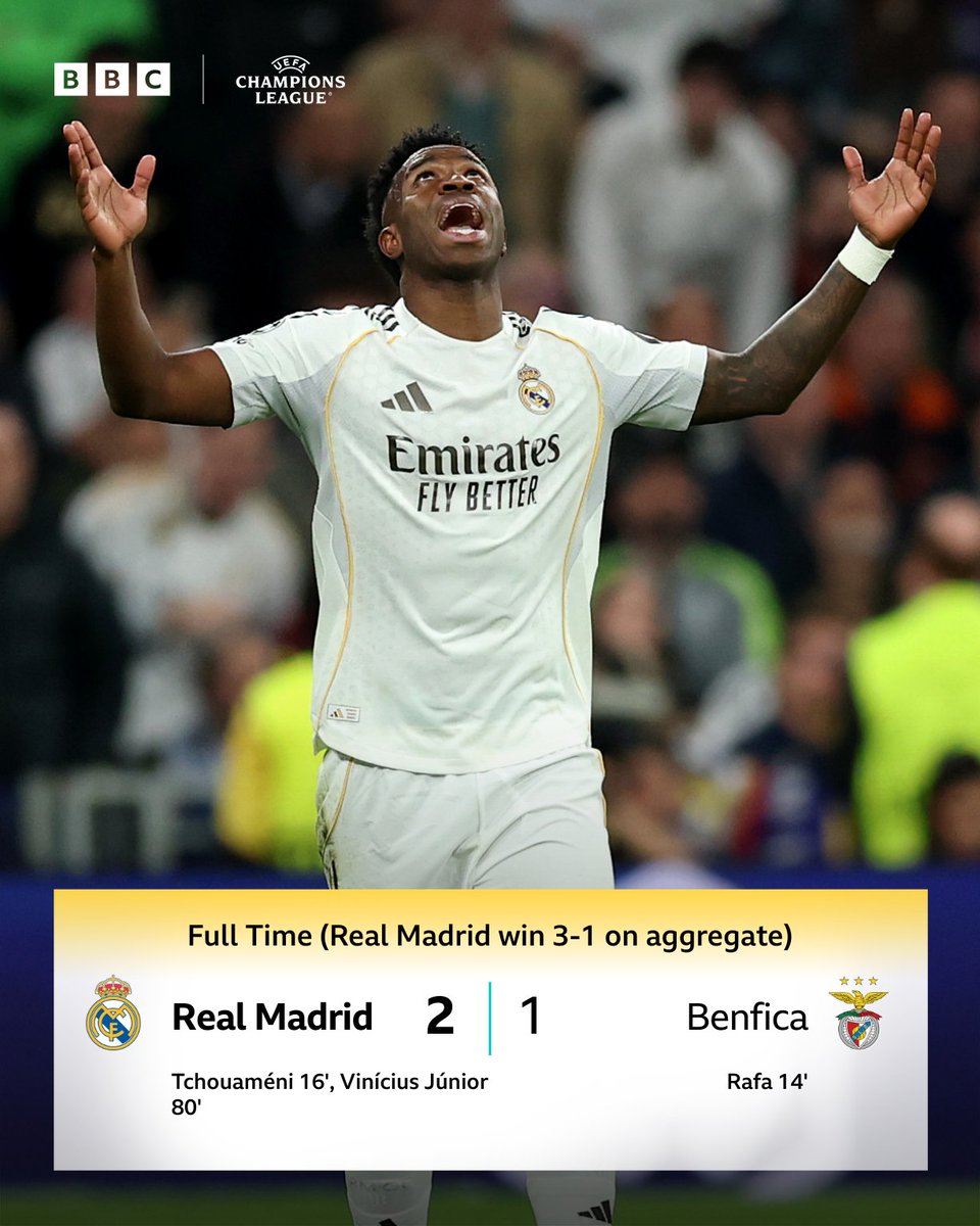 Real Madrid make it into the last 16 of the Champions League for a 29th season in a row 👏