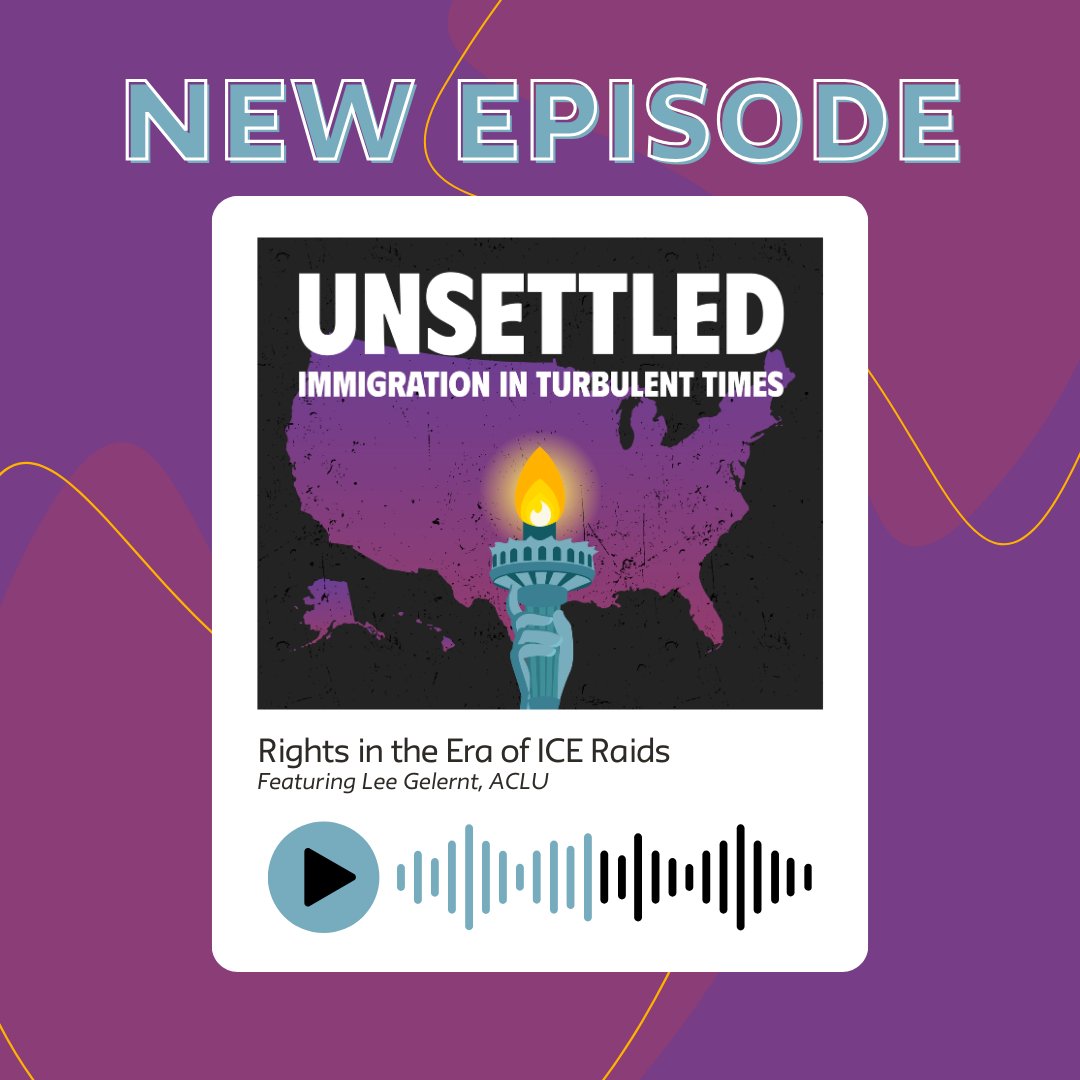 ZolbergInst's tweet photo. NEW Podcast Episode 🌎 Unsettled: Immigration in Turbulent Times - https://t.co/H9Xuz6EIXU https://t.co/CqPKeHpBV5