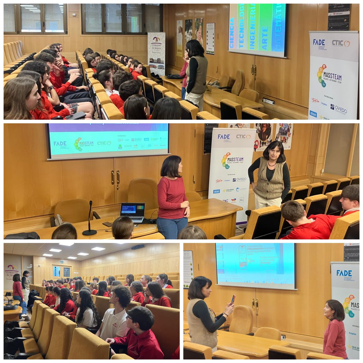 codemagijon's tweet photo. Gala Concepción Raba, Decana Territorial @ingnaval #COIN en Asturias, comparte con el alumnado de 3º ESO @codemagijon su trayectoria y la importancia de la ingeniería en ámbitos como la seguridad marítima y la prevención de la contaminación @FADEAsturias #Massteam #CodemaSTEAM https://t.co/3JovPDwzxz