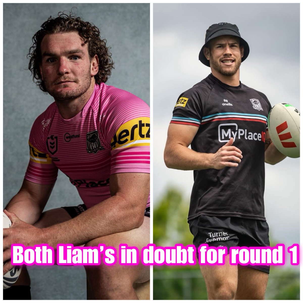 PeterVLang's tweet photo. Both Liam Martin and Liam Henry are in huge doubt to take their place in the Panthers team for round 1 of the competition.
Henry and Martin are racing against the clock to be fit but if the game was on this weekend they would have not been selected.
Henry has a knee issue while Martin is struggling with a ‘niggle’ .
#pantherpride