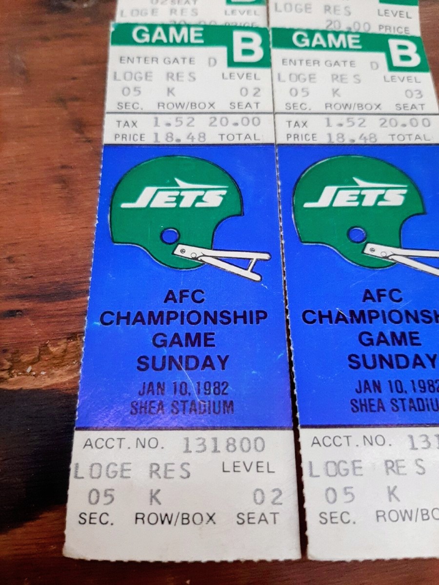 nyjetshistory's tweet photo. If not for 2 losses to 6-10 Seattle these tickets might have been used in January of 1982.

#JetUp #Jetshistory https://t.co/LNMF4METoo