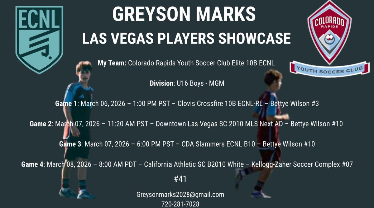 GreysonMarks28's tweet photo. Come watch me play at the Las Vegas players showcase! player profile⬇️
https://t.co/VyFQdIgRuG
Highlight reel⬇️
https://t.co/lILdVUWQF4 https://t.co/qbKpiu2uNt