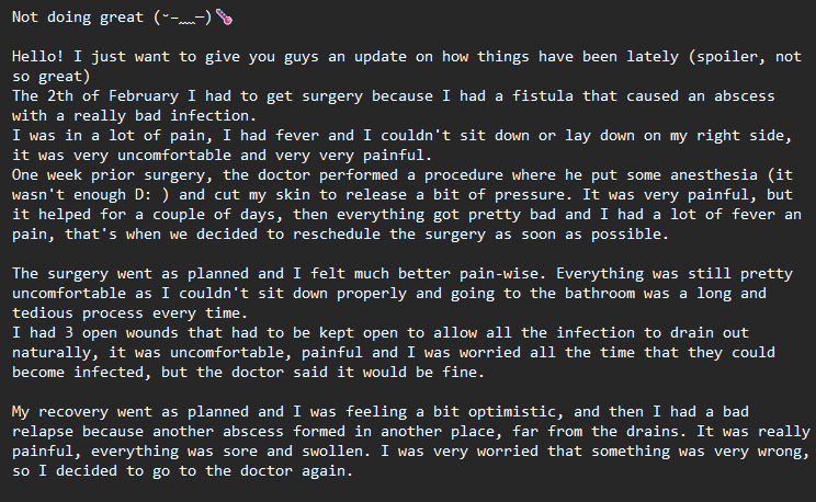 HenryJDoe's tweet photo. Not doing great (ᵕ–﹏–)🌡️
Update on my health https://t.co/W7vHKjh1uk