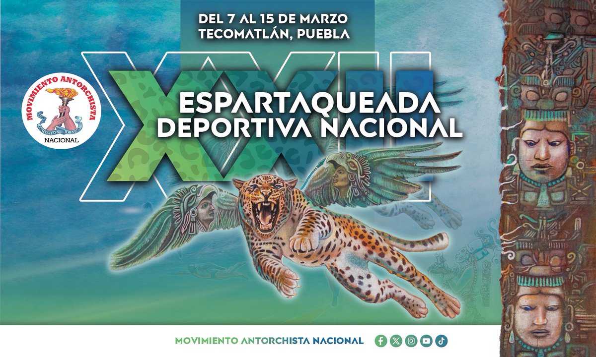 La juventud organizada demuestra su fuerza en la próxima Espartaqueada Deportiva 2026, el encuentro donde el deporte forja disciplina, unidad y espíritu de lucha. #EspartaqueadaDeportiva2026.

#Guerrero estará presente en esta Espartaqueada Deportiva Nacional.