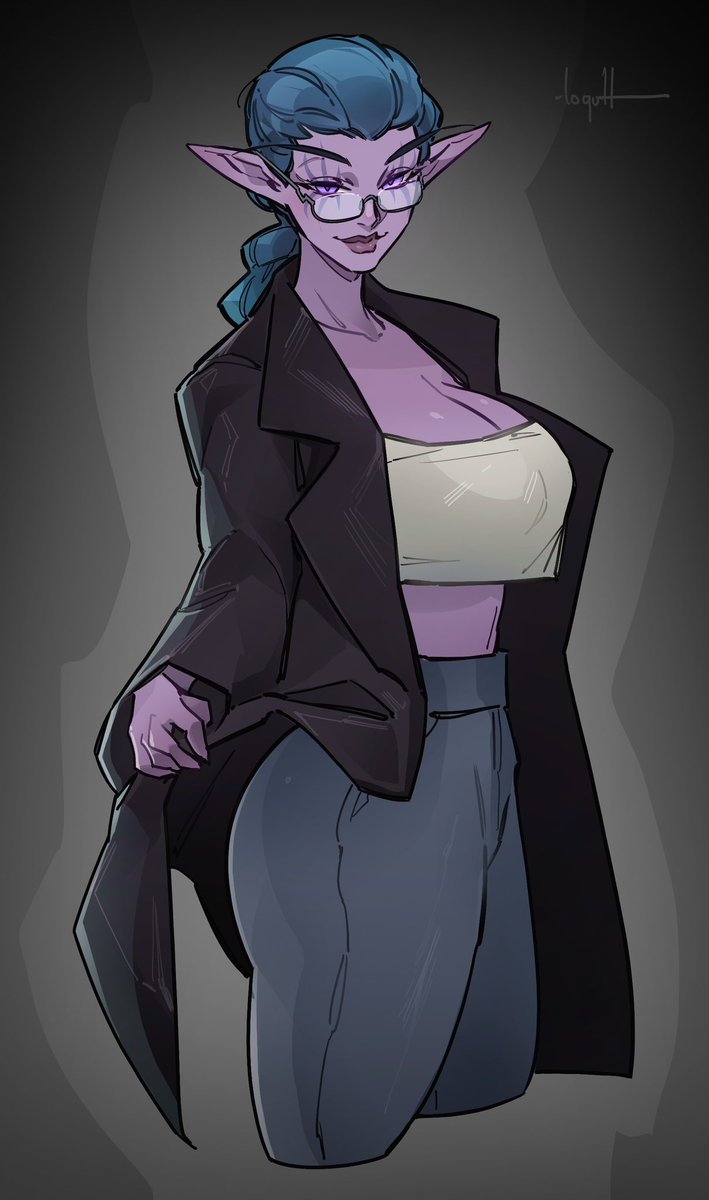 ArtSerrah's tweet photo. Serrah’s going out shopping. But for what? It’s a mystery we may never solve. Art by the wonderful @loqu1t  ❤️ https://t.co/Qak0ofp3Wi