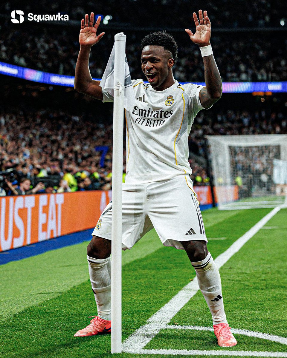 Vinícius Jr's game by numbers vs. Benfica:

53 touches
37/39 successful passes
4/4 accurate long balls
4 duels won
4 touches in opp. box
2 fouls won
2 successful take-ons
2/3 shots on target
1 goal

Oh, and one dance. 🕺