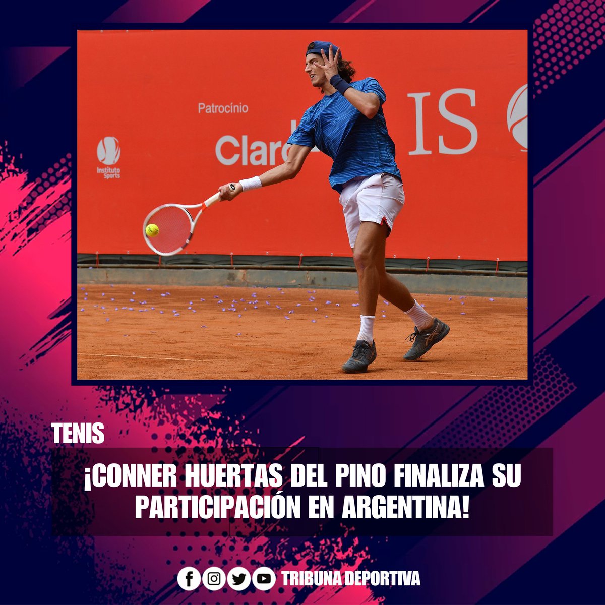 ¡CONNER HUERTAS DEL PINO FINALIZA SU PARTICIPACIÓN EN ARGENTINA! 

El peruano Conner Huertas del Pino y el brasileño Nicolás Zanellato se quedaron en la primera ronda del Challenger 50 de Tigre 2, tras caer 0-2 (4-6 y 1-6) ante los españoles Miguel Damas y Nikolas Sanchez. De