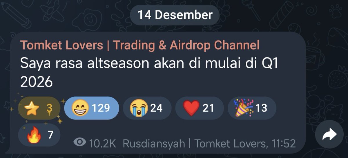 Andri_an79's tweet photo. Don't fade @TomketLovers 

Altseason yg dijanjikan itu beneran terjadi 😱 https://t.co/RbqYm39lax