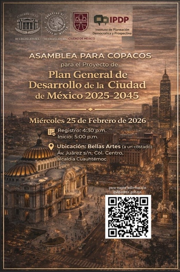 VillaDeCortesBJ's tweet photo. Hoy estarán reunidos Copacos de CDMX en el
Foro de Análisis y Diálogo sobre el Plan General de Desarrollo CDMX 2025-2045 #PGDU
El posicionamiento de la #RedCopacosCDMX es:
#ParticipaciónVinculante
#MoratoriaUrbanaYa
#DiágnosticoPorTerritorio de impactos acumulados
@ClaraBrugadaM https://t.co/v1USkjlonx