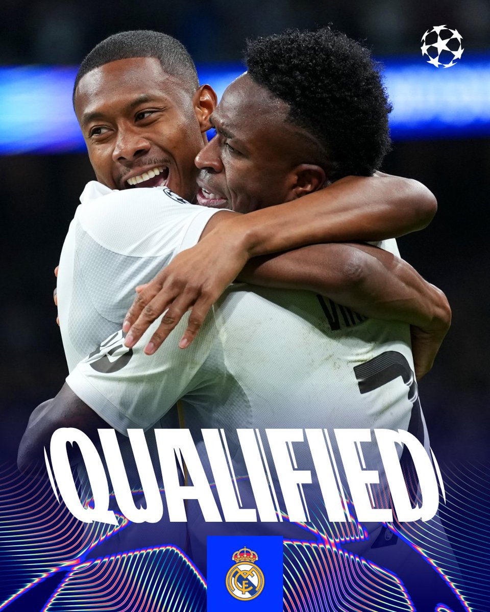 ChampionsLeague's tweet photo. Real Madrid confirm their spot in the round of 16 ✅

#UCL https://t.co/izeXnLzXUR