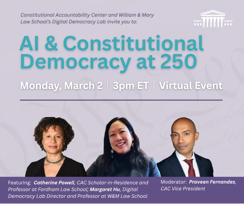 Constitutional Accountability Center (CAC) tweet media