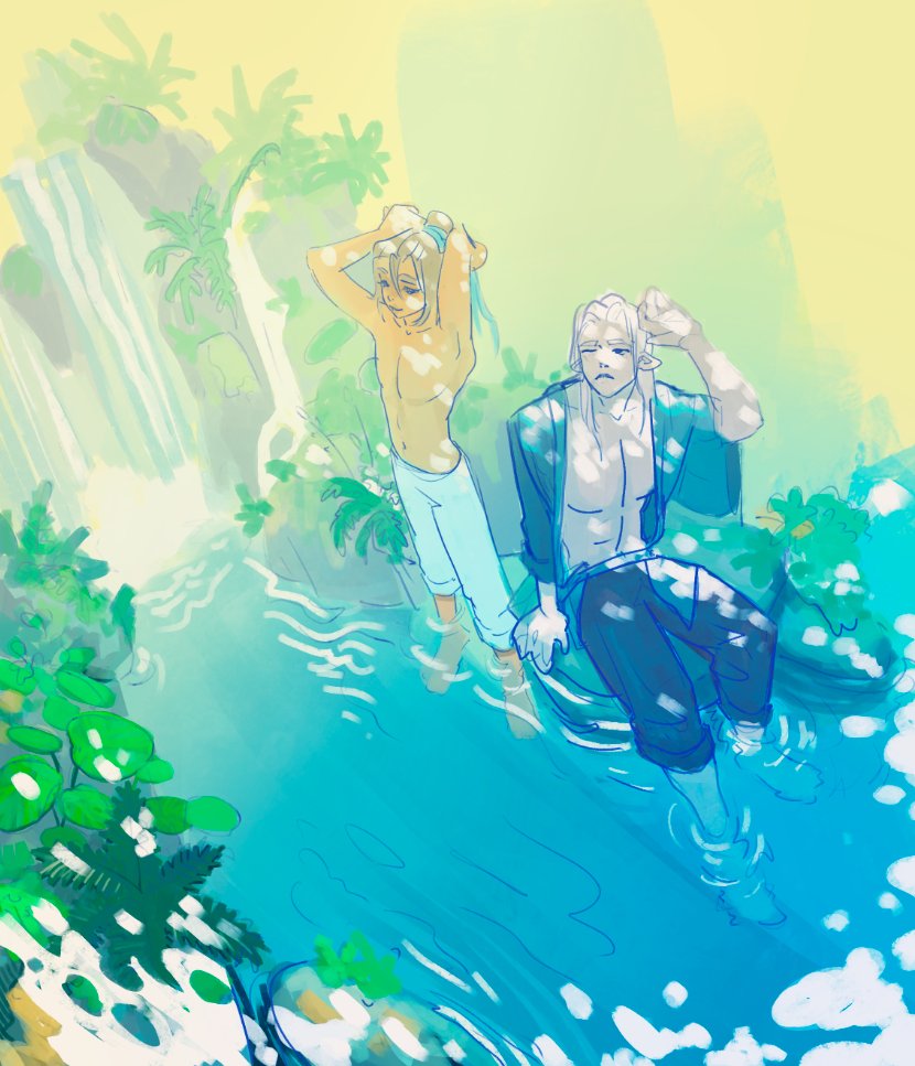 Corny_Nooterino's tweet photo. #moshang cooling off in a river https://t.co/GEJrquhQSl