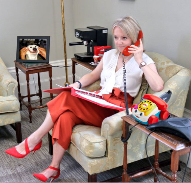 Who created this image of Liz Truss and wtf does it mean??