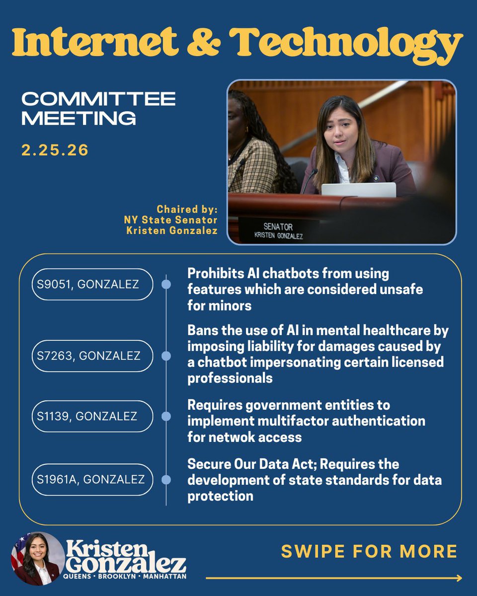 NY State Senator Kristen Gonzalez tweet media