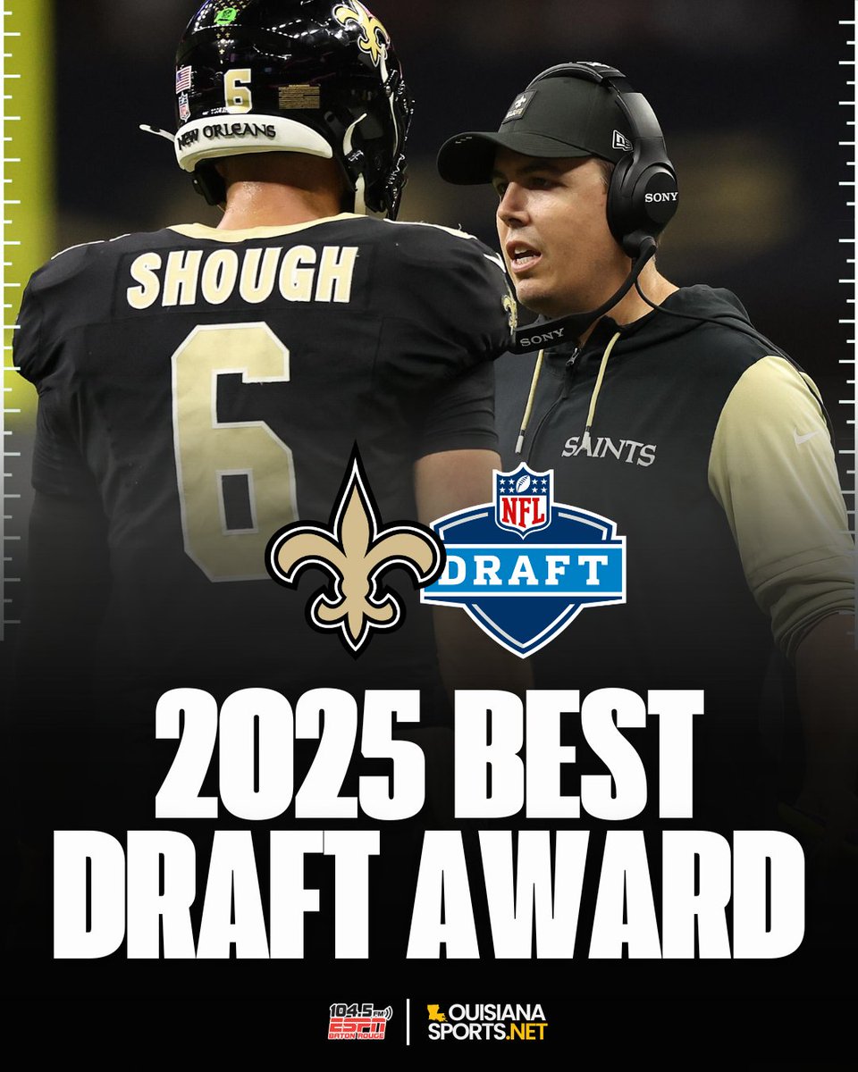 BREAKING: Saints awarded ITL Best Draft Award at NFL Combine

Saints win Best Draft Award 🏆🔥 Kelvin Banks Jr., Tyler Shough &amp; more headline NFL’s top 2025 class in Indy 💪🏈 #Saints

READ: ow.ly/VSbV50Ymatm