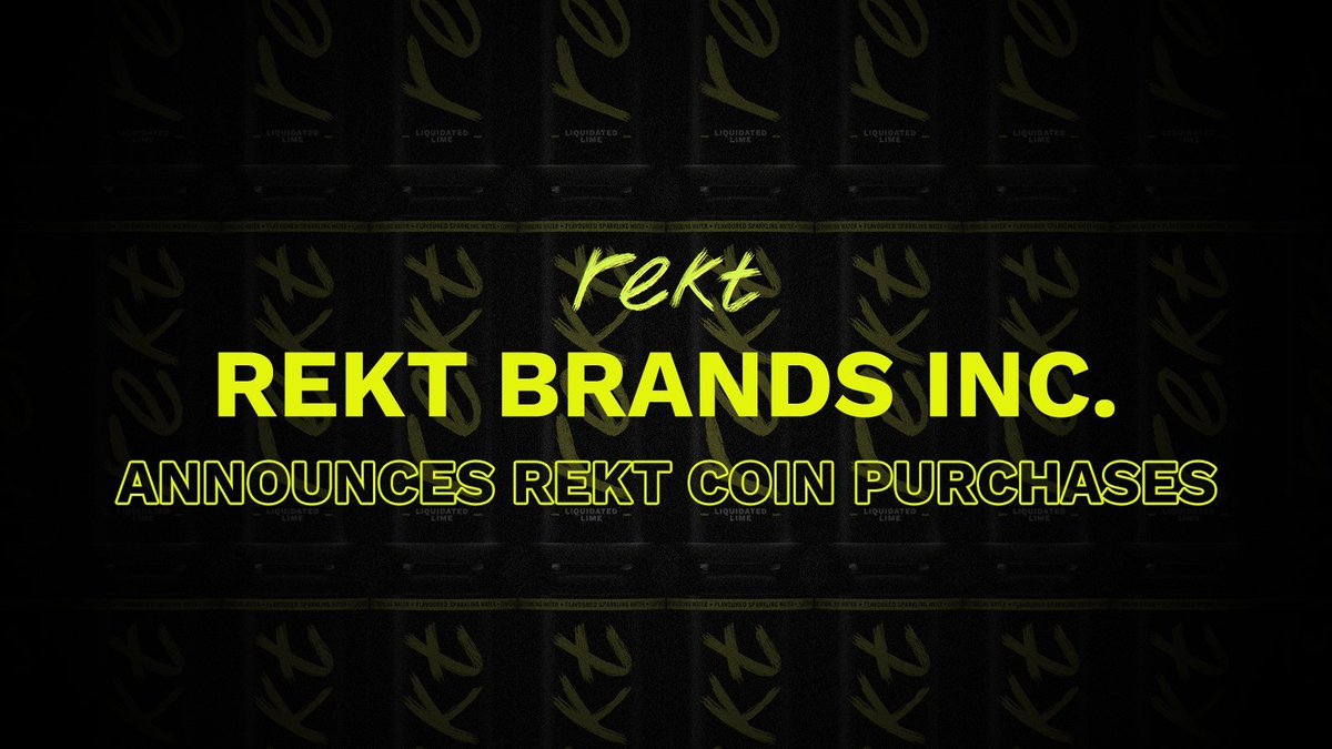 Rekt Brands Inc. announces additional <a href="/RektCoin/">Rekt Coin</a> purchases.      

Today Rekt Brands Inc. acquired 292B $REKT for $51,738.      

This takes Rekt Brand Inc. acquisitions to a total of 3.36T $REKT ($614,670).      

Rekt Brands Inc. may look to make similar acquisitions in the