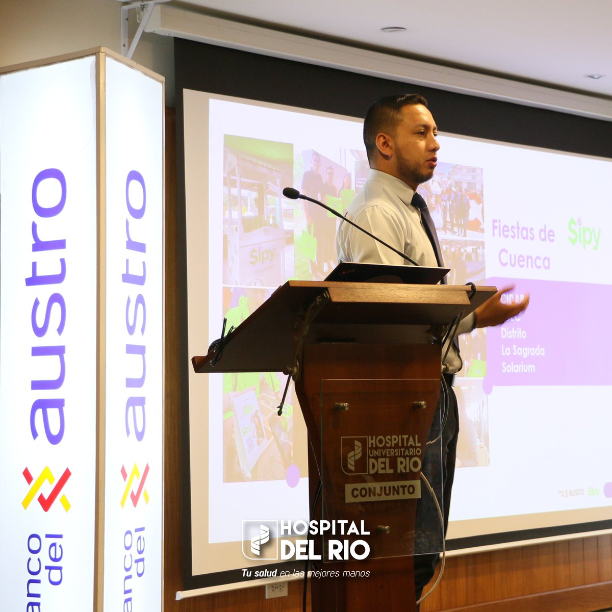 HospitaldelRio's tweet image. Hoy se realizó en #HospitalDelRío la presentación de #Sipy la nueva billetera digital de @BancodelAustro 

Una forma ágil de hacer pagos y cobros.

#TuSaludEnLasMejoresManos