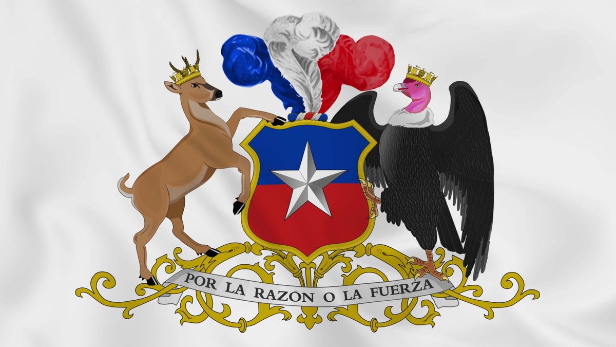 Nuestro escudo nacional, jamás será proscrito, vencido ni mancillado; mucho menos por los marxistas sin Patria, sin alma y sin corazón. Viva Chile !! #KastPresidente