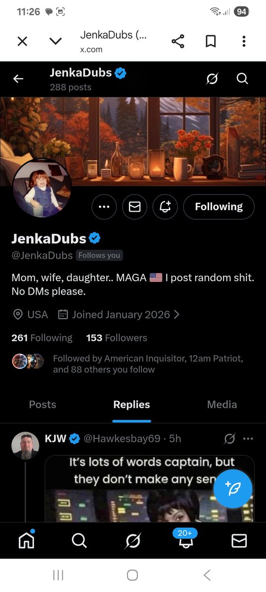 Smaller accounts matter 
Let's help this patriot find some awesome new friends to engage with and follow 
<a href="/JenkaDubs/">JenkaDubs</a> 
F&amp;R
🇺🇸