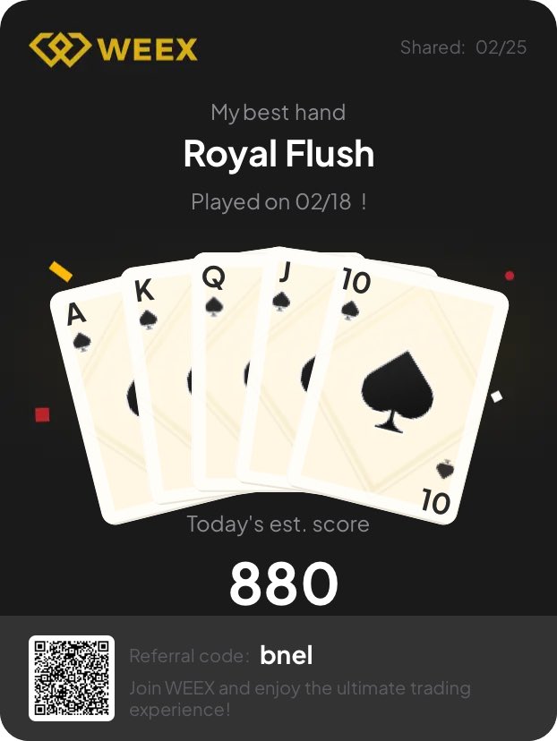 Join the Poker Party <a href="/WEEX_Official/">WEEX</a> 

♥️♠️♦️♣️

Who here can beat my hand 🤨

Sign up and show me deposit , Trade and Play 👇

weex.com/events/welcome…

#Trading #Crypto #CryptoTrding #Money #Poker