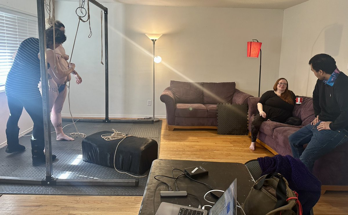 Adventures of rope practice at the Cliff House with Allie the enthusiastic bunny of the hour 🐇

Preparing for BDSM shoot week coming March 13-15 when these ties will be put to use with a little more… fluids involved 😉😈
