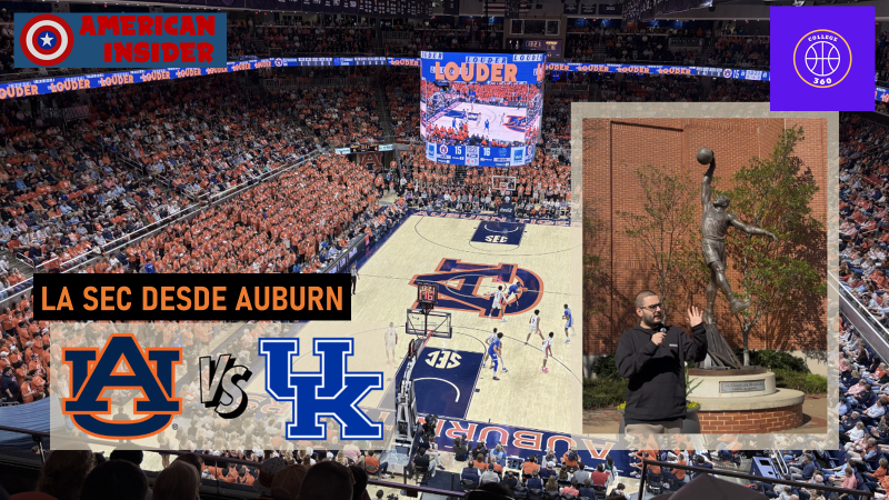 🚨 AMERICAN INSIDER 🚨

<a href="/gumersindo_dc/">David Cortés</a> y <a href="/marinaexpo/">Marina Expósito</a> visitan el Campus de la universidad de Auburn. Nos enseñan desde la estatua a Charles Barkley hasta la zona de prensa de un renovado Neville Arena, pasando por la RdP de Mark Pope tras la derrota.

📺 youtube.com/watch?v=KmujcV…