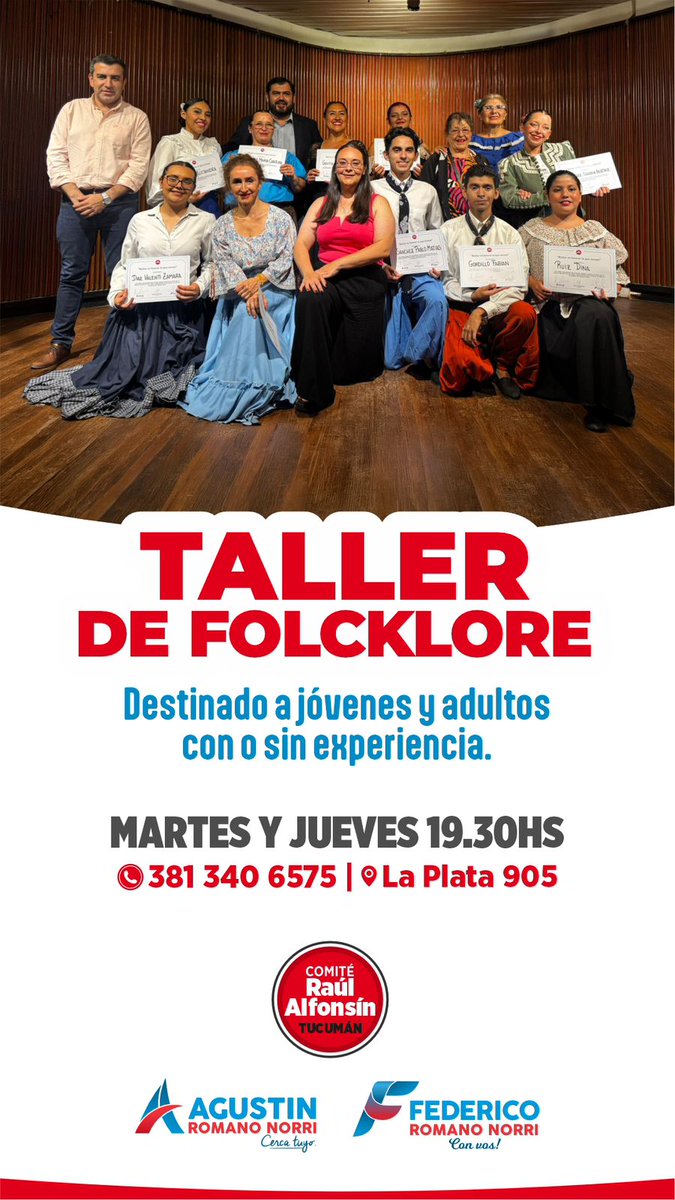 Agendá nuestros talleres gratuitos 
Comité Raúl Alfonsín 
Elegí, vení y anotate.