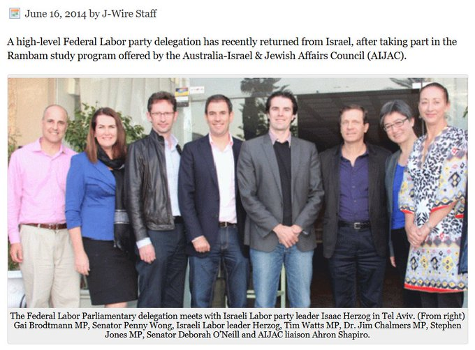 Take a good look at these smiling racist grubs, then consider this fact - no one from Labor who've gone on these "study programs" have condemned Israel's genocide in Gaza. 

Not one!

(<a href="/JEChalmers/">Jim Chalmers MP</a>, that you mate? Damn boy, you look so happy!)
