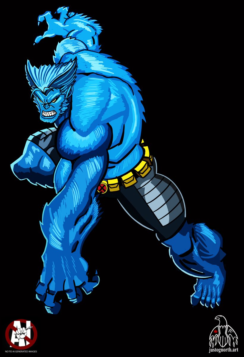 Beast 13x19” poster template.  #beast #xmen #justognorth #marvel #digitalartist