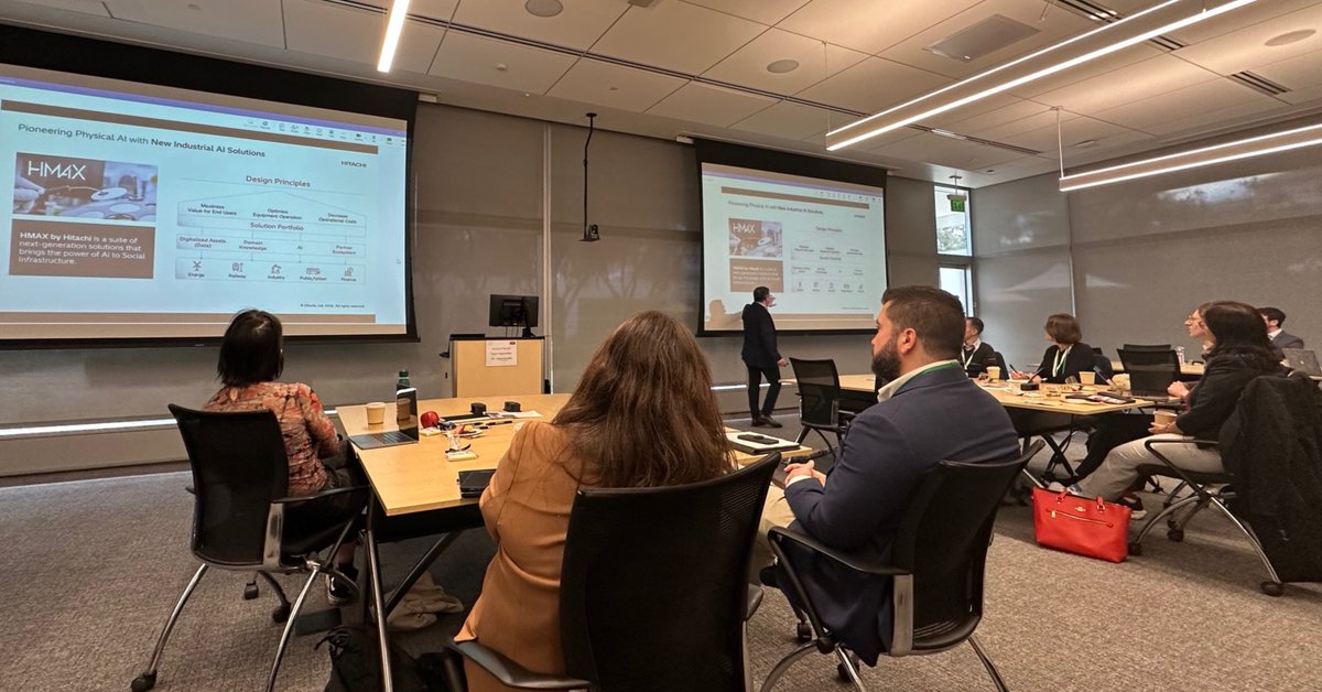HitachiVantara's tweet photo. An energizing Media Day at @Hitachi’s Santa Clara HQ!

Hitachi Vantara leaders, @octav and Simon Ninan, joined experts across Hitachi to offer journalists a look into the future of AI, digital infrastructure, and sustainable energy systems.

#OneHitachi ⚡🌐 https://t.co/16kZR0Sb40