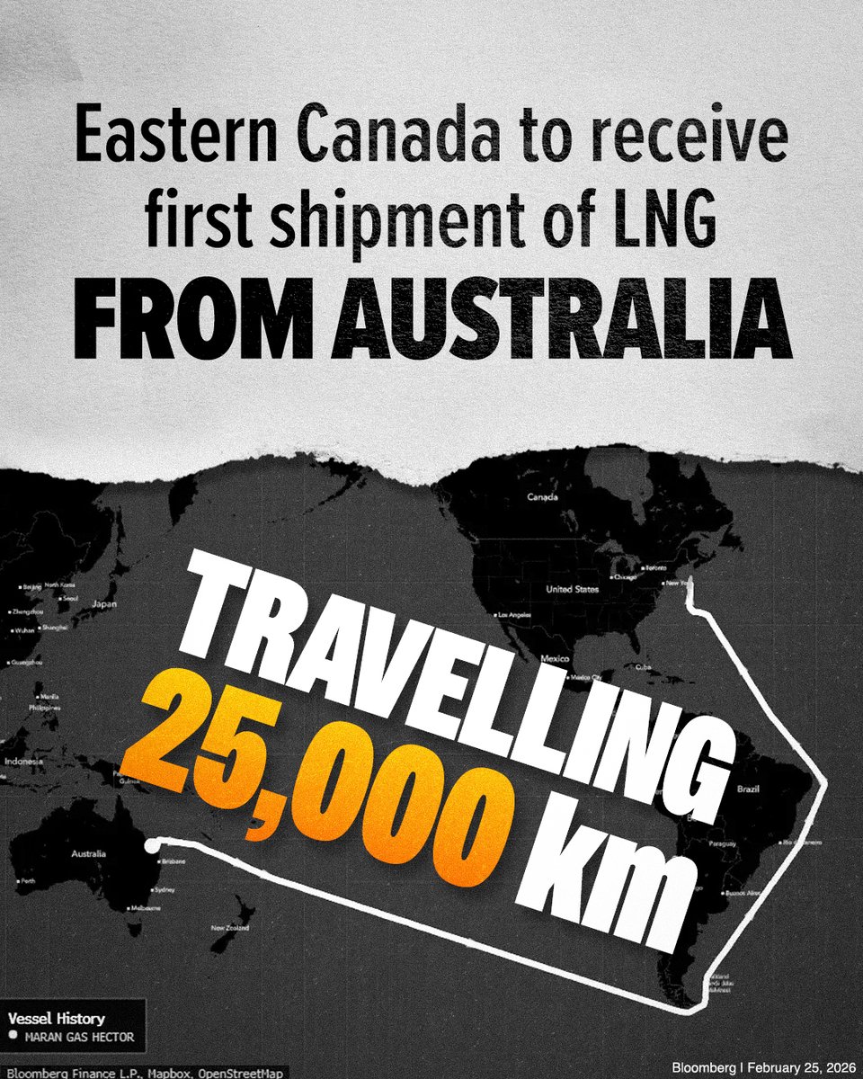 If only there were a faster way to get 🇨🇦 LNG to Eastern Canada...
x.com/financialpost/…