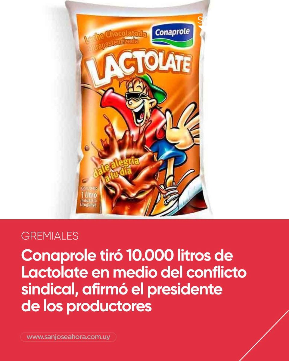 No podían regalar la leche chocolatada a comedores y  familias que no pueden comprarlo? 
Esos son los sindicalistas. Lo peor de este pais. Indignante.