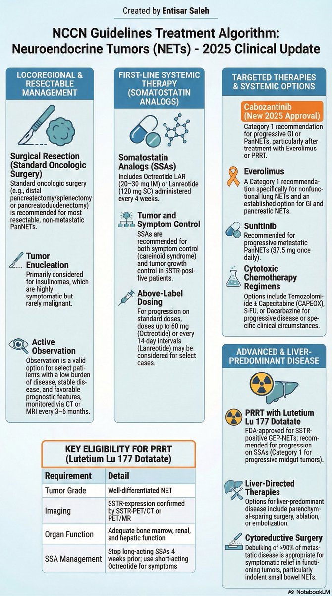 Entisar_kilani's tweet photo. A simple summary for NETs 

#Oncology #MedTwitter #nccn https://t.co/geiwCsZ7jt