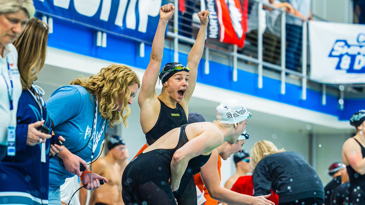 uncwswimdive's tweet photo. UNCW opened its Coastal Athletic Association title defenses with a bang on Wednesday as the womenโs 200 Medley Relay set three records with one swim at the Hampton Aquaplex.
Story: https://t.co/Pn7RWeV7B8
#seahawkswimdive https://t.co/Z5nh9kkM37