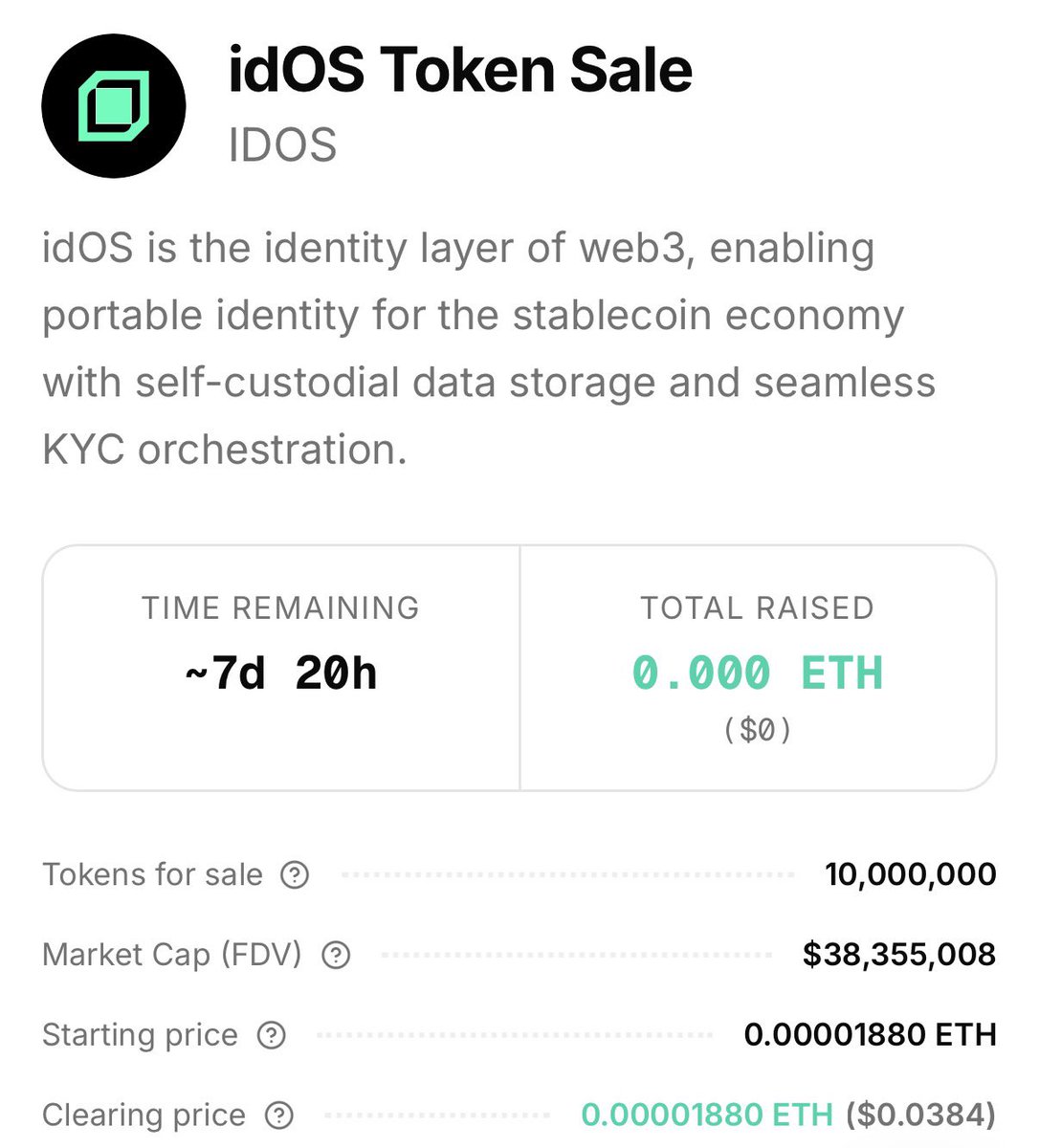 <a href="/idOS_network/">idOS</a> I think the reason to why no sales has been recorded so far is because of the vesting period of 6months ... 

Do you think <a href="/idOS_network/">idOS</a> will be successful with this sales